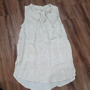 Prana Size Small Light Beige Sleeveless Blouse